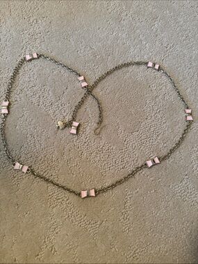 kate spade gold Chain Belt with Pink Bow Accents